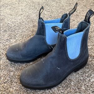 Blundstone Charcoal and Sky Blue Boots